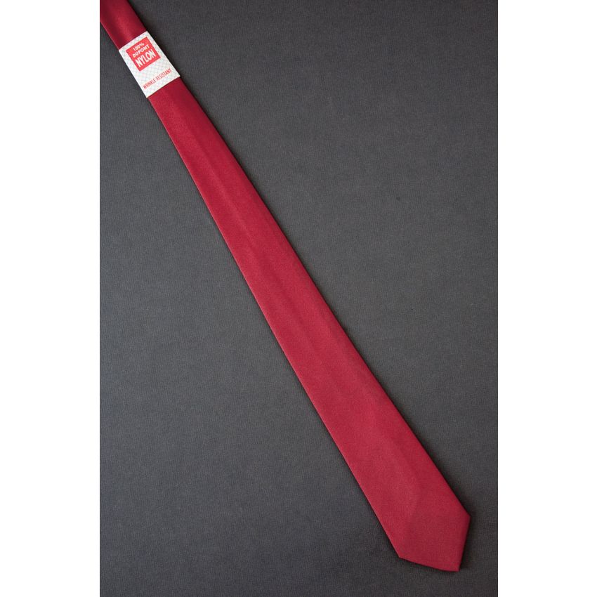 Solid Red - Boys Brand New 1950's Nylon Tie