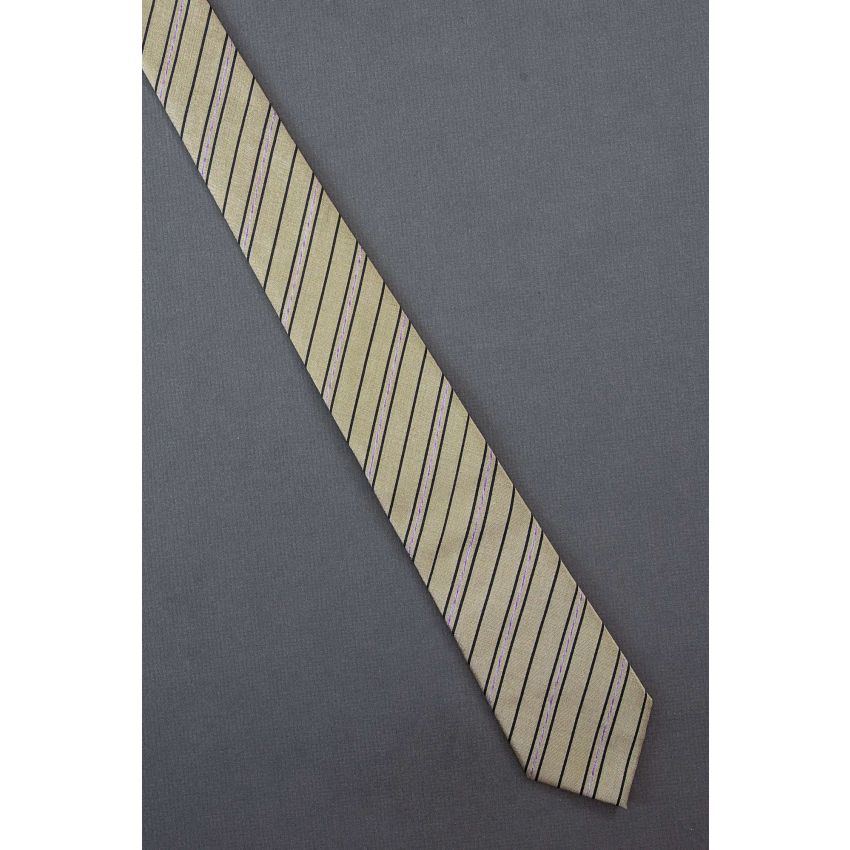1980's Skinny Vintage - Gold Striped Necktie