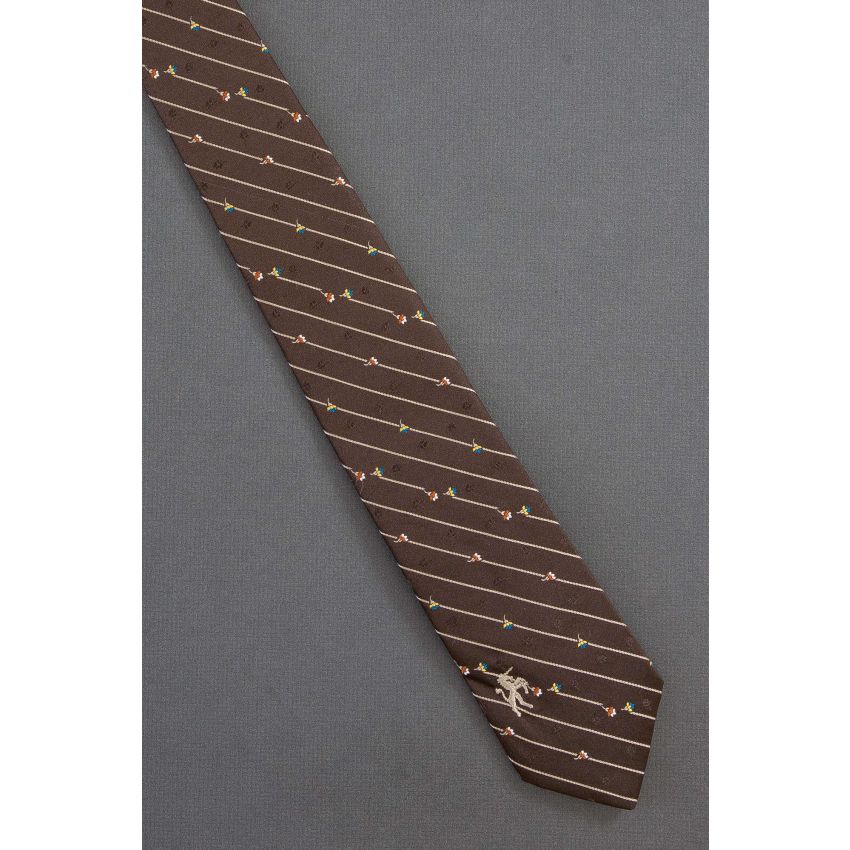 Interrupted Stripes - 80's Skinny Bronzini Tie