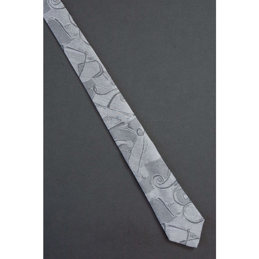 Whimsical Design - 1980's Skinny Gray Tie