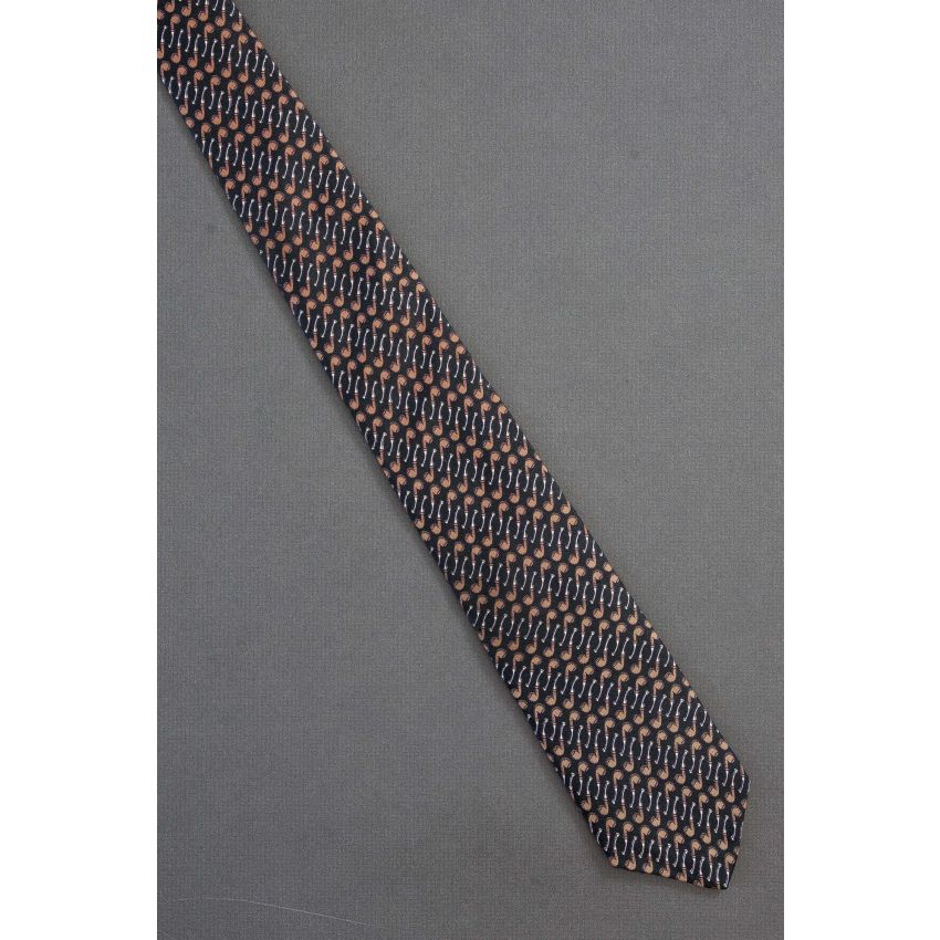 Pattern Made Out Of Pipes - Skinny Necktie