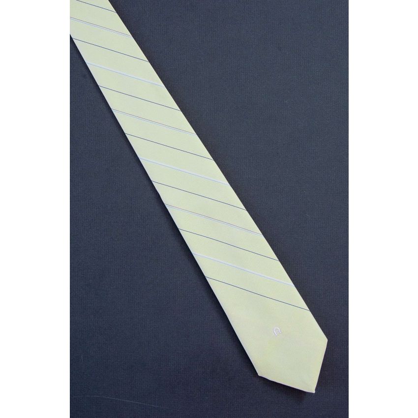 Pastel Yellow Stripe - Thin Etienne Aigner Tie