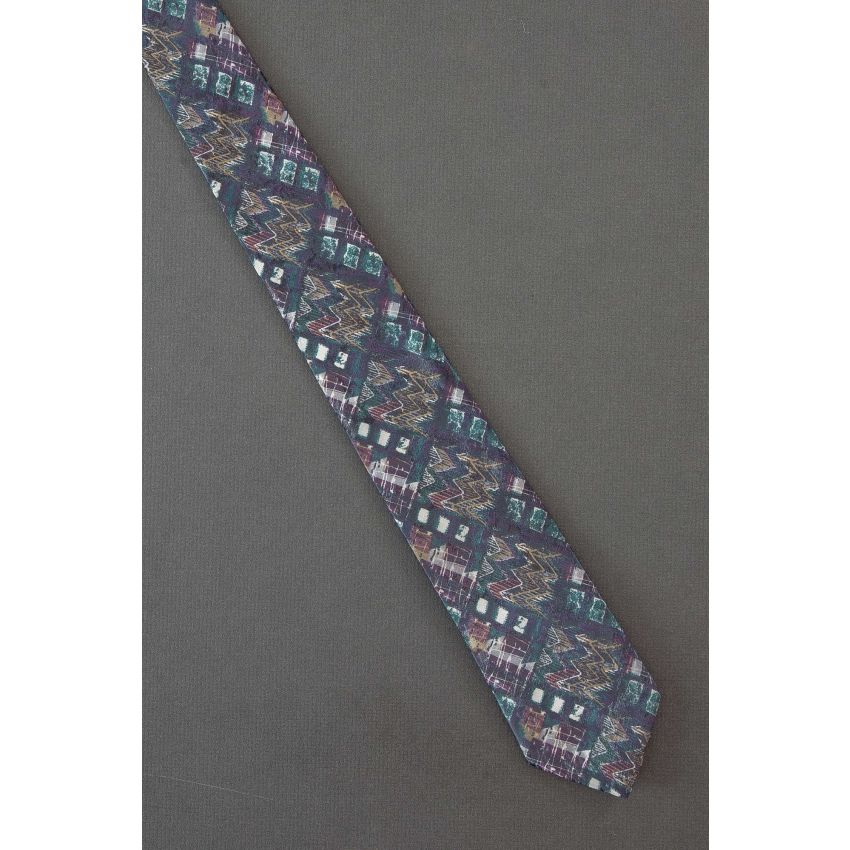 Pastel Color Geometry - 1980's Skinny Necktie