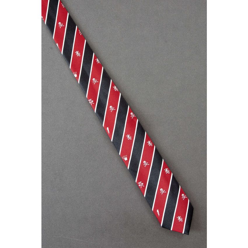 Skull, Lion, Lightning, Ax & Crown - Boys Neck Tie
