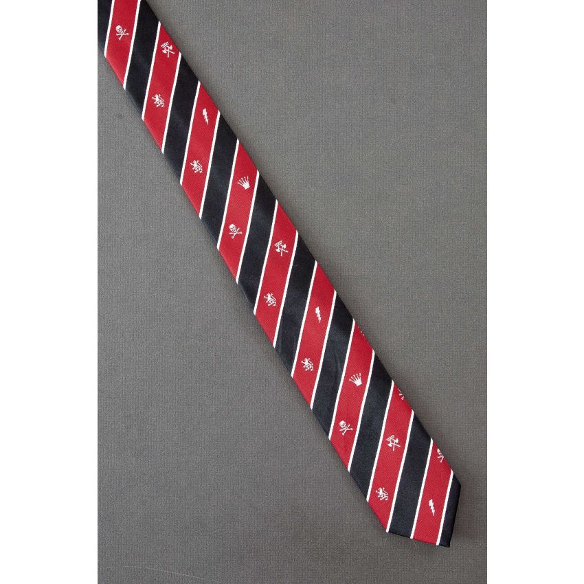 Skull, Lion, Lightning, Ax & Crown - Boys Necktie