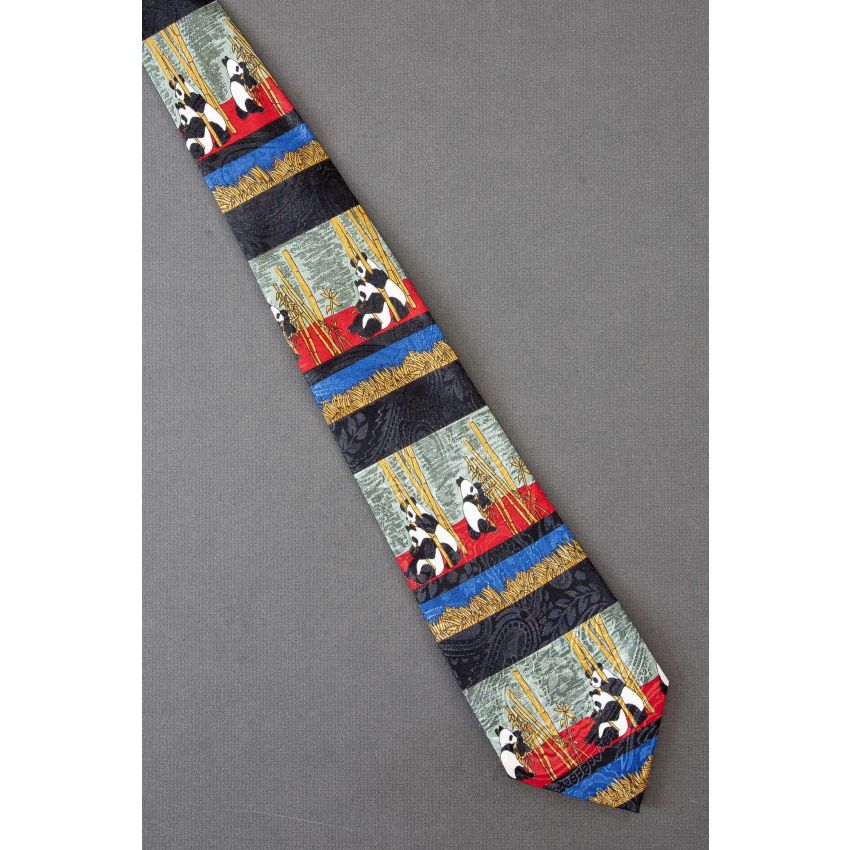 A Bamboo Of Pandas -  Family of Pandas Necktie