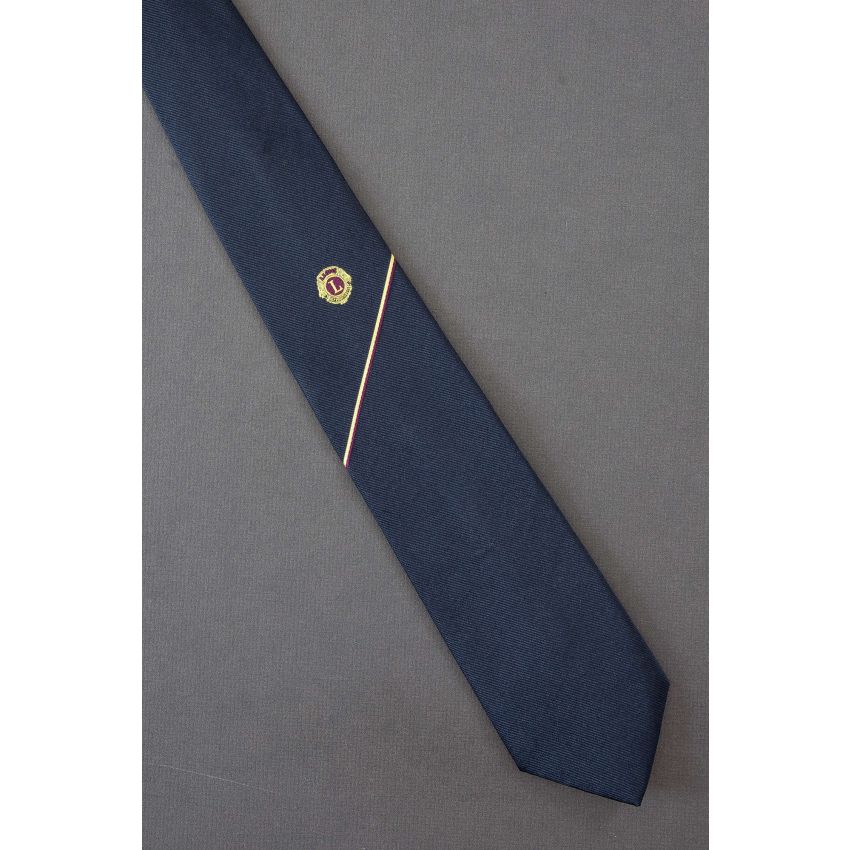 Lions International Logo - Navy Blue Necktie