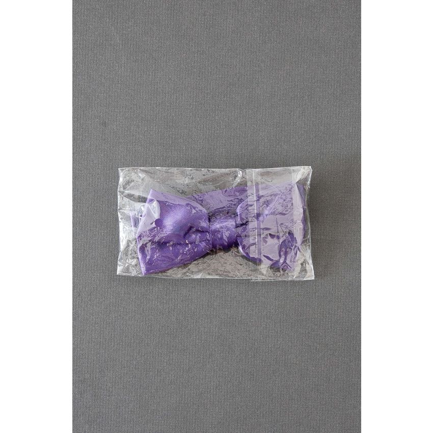 Solid Purple - Pre-Tied  Adjustable Satin Bow Tie