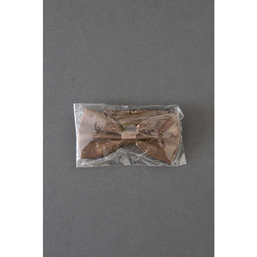 Solid Brown - Pre-Tied Adjustable Satin Bow Tie