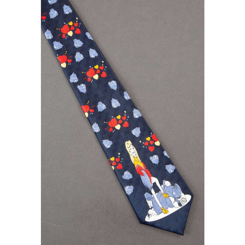 Cheerleader Steps on Football Player Necktie