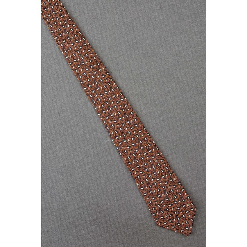 Brown Doodads - 1950's Narrow Vintage Necktie
