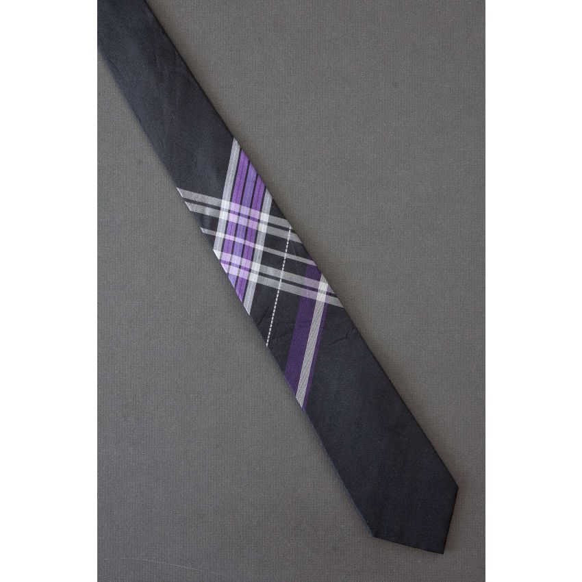 Purple Plaid Interlude - Skinny Ben Sherman Tie