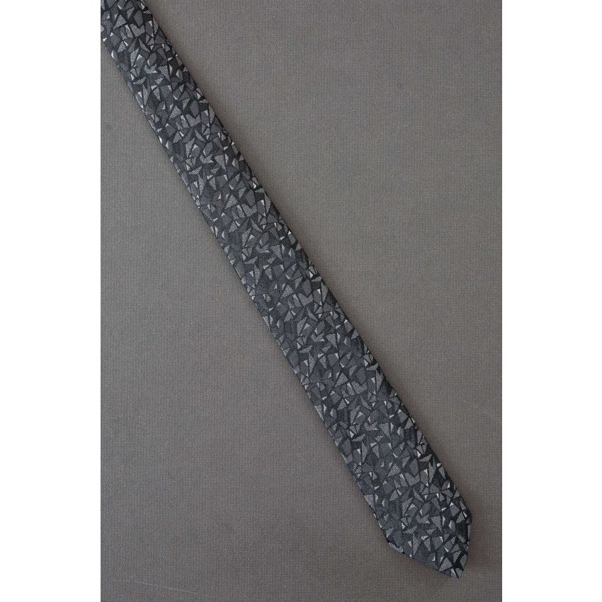 Study of Shapes - 80's Narrow Gray Necktie