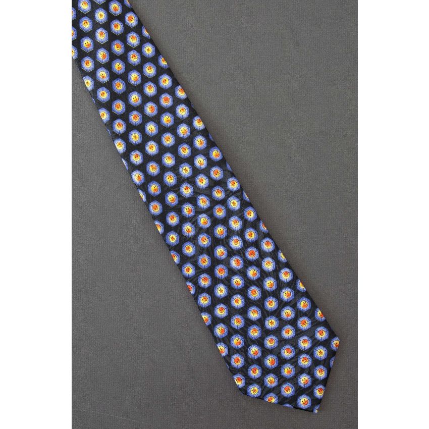 Smiley Face Cubes - Men's Navy Blue Necktie