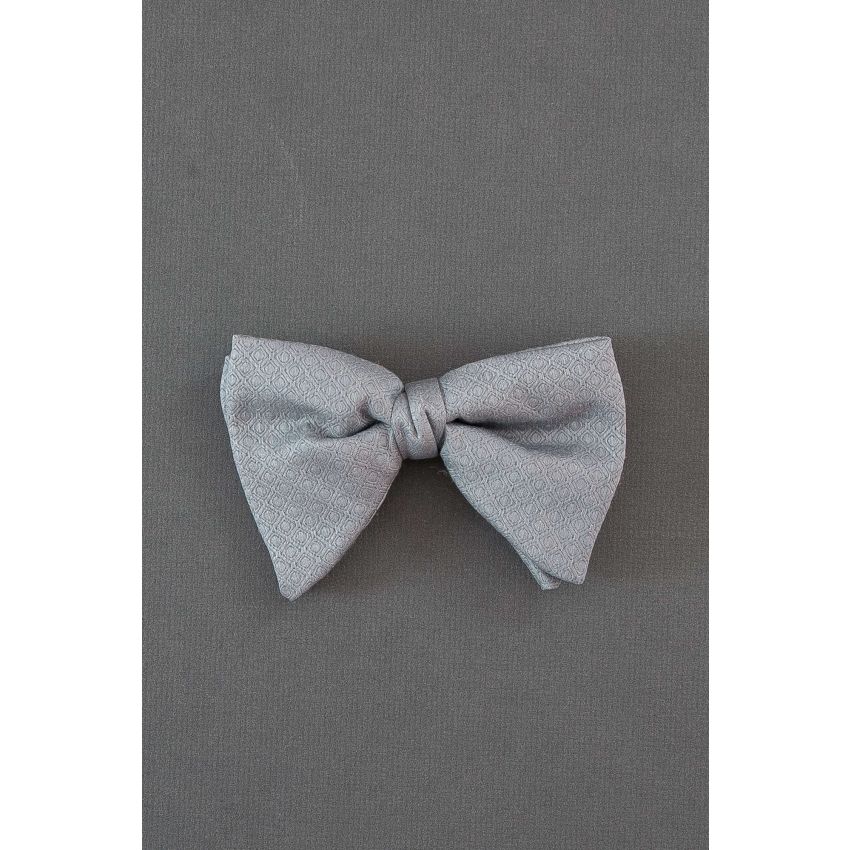 1960's 1970's Vintage Gray Clip-On Bow Tie