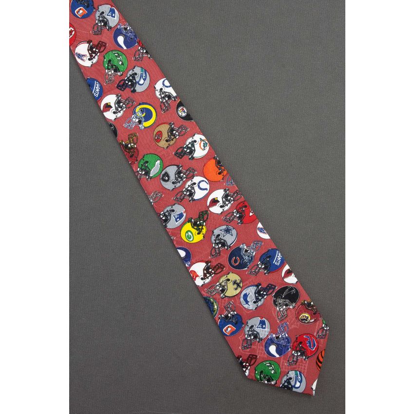Football Team Helmets - Pink NFL Sports Necktie