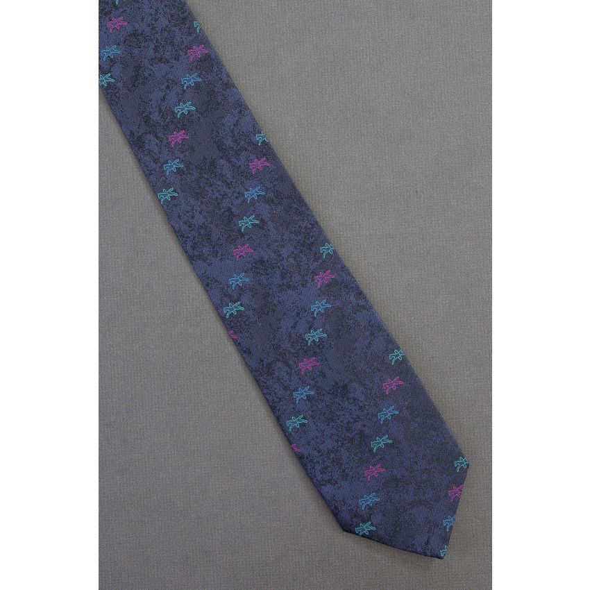 Horses Jumping Hoops - Purple Silk Necktie