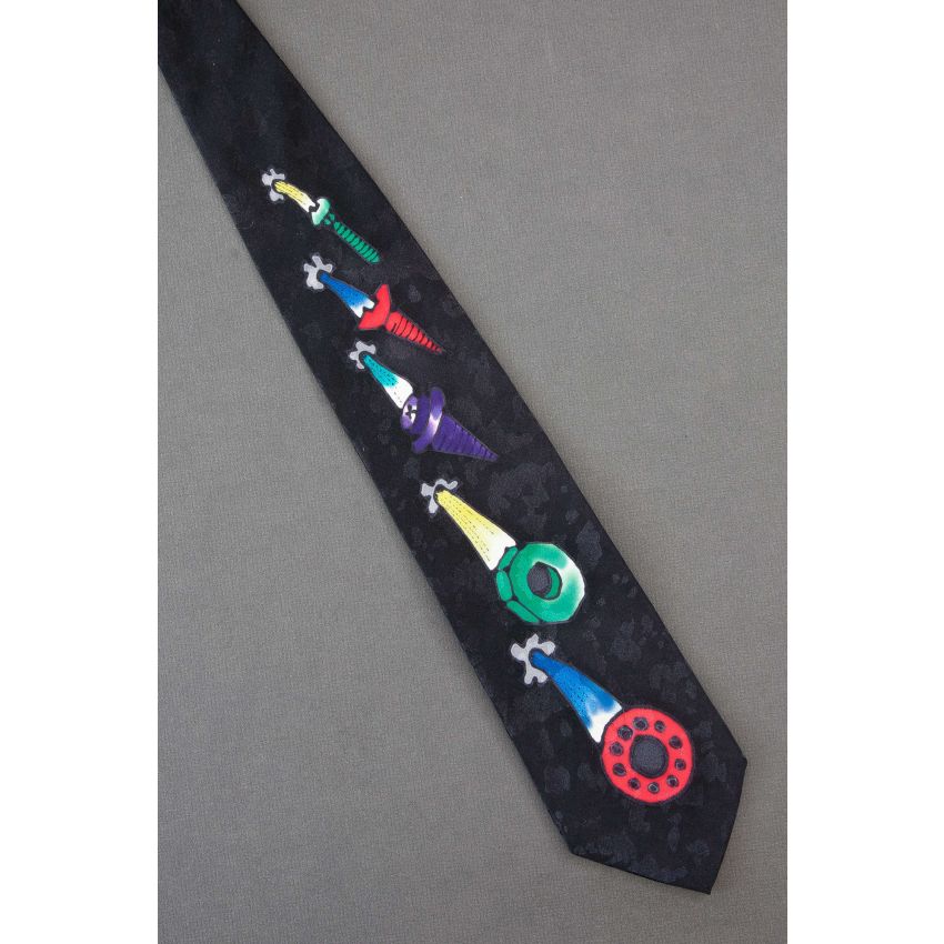 Bolts & Screws - Hand Painted Rivellino Necktie