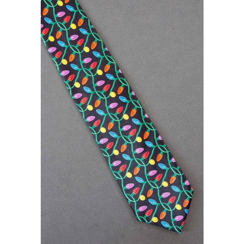 Colorful Christmas Tree Lights - Neck Tie