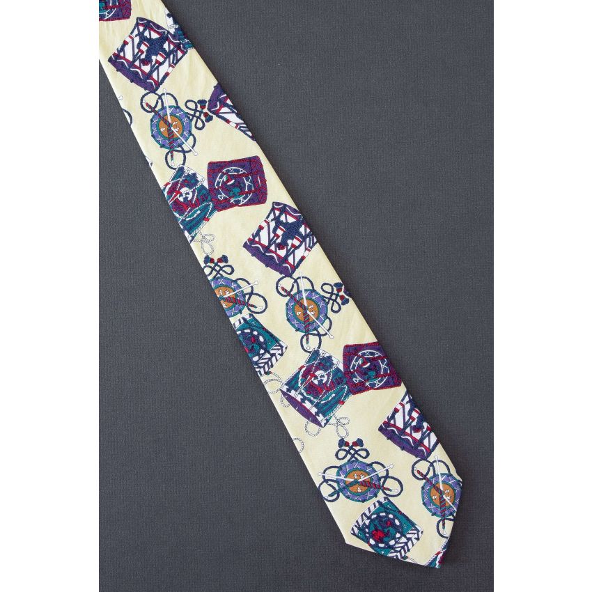 Military Style Drums - Yellow Izod Necktie