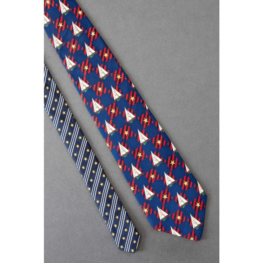 Sailboats & Stars - Silk Tommy Hilfiger Necktie