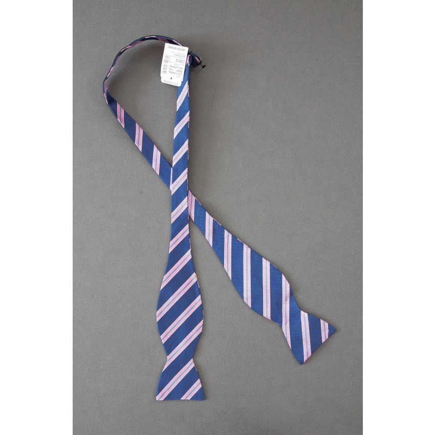 Jos. A Bank - Brand New Blue Striped Bow Tie