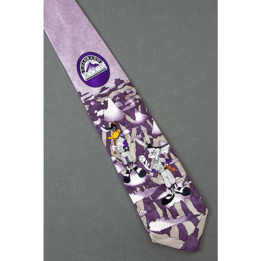 Colorado Rockies Looney Tunes Baseball Necktie
