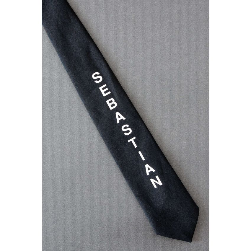 The Name Sebastian - Black Novelty Necktie