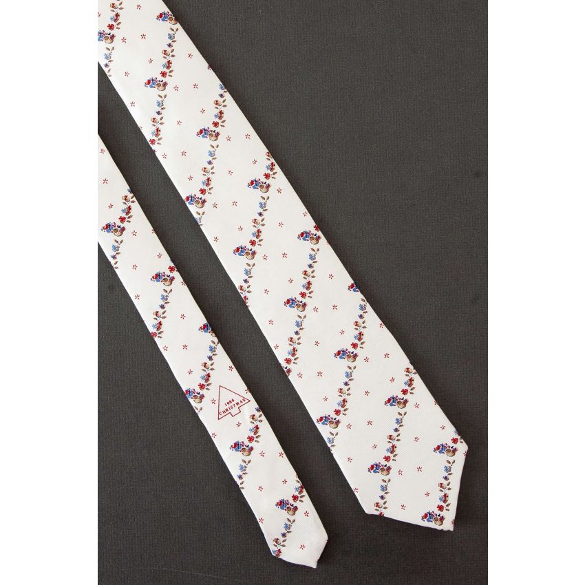 Santa Claus With Gifts - White Christmas Necktie