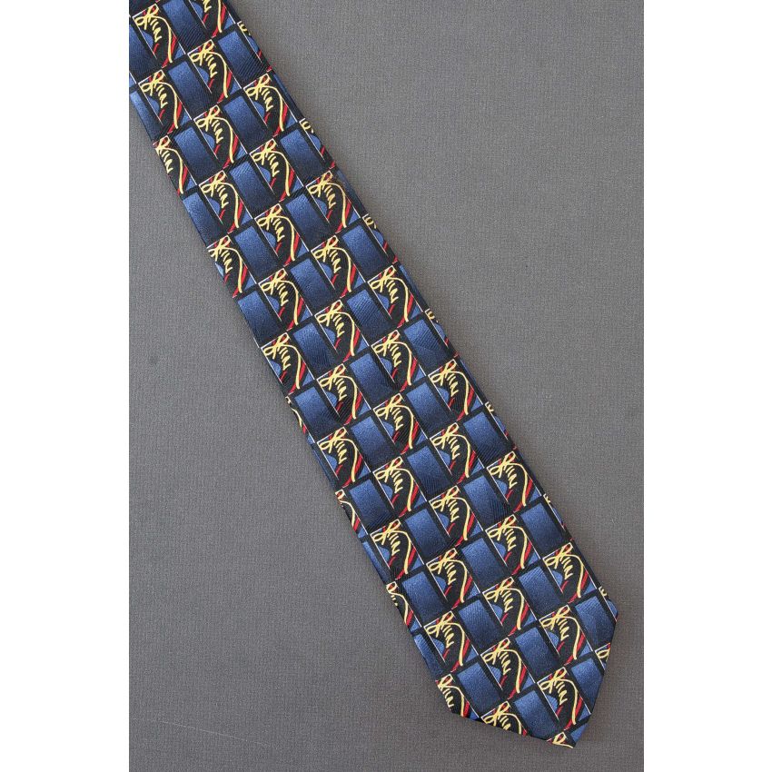 Laced Up Shoes or Sneakers - Blue Necktie