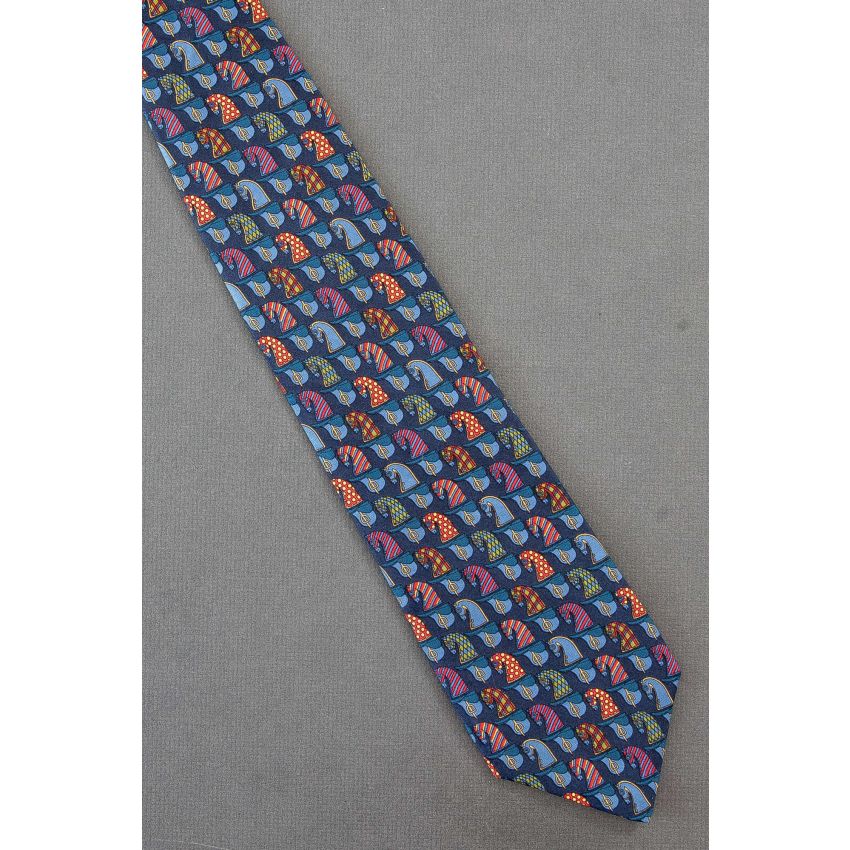 Portrait of Horses, Saddles & Stirrups Tie