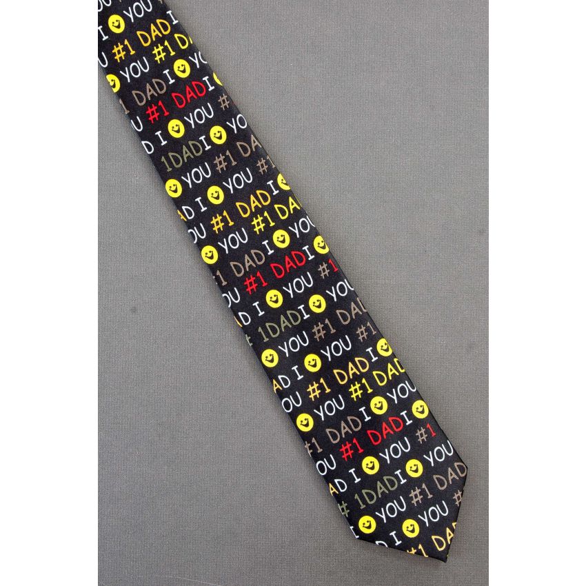 Smiley Faces For Number 1 Dad - Father's Day Necktie