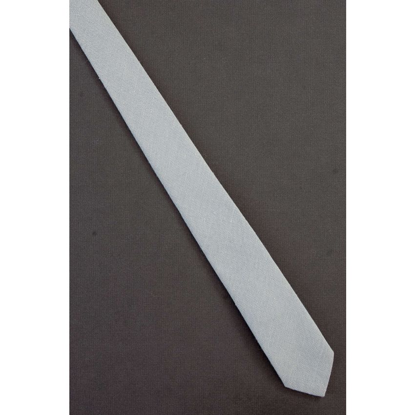 Textured Solid Gray - 1980's Skinny Necktie