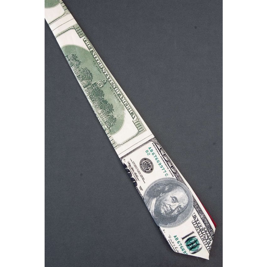 Front & Back of $100 Benjamin Franklin Tie