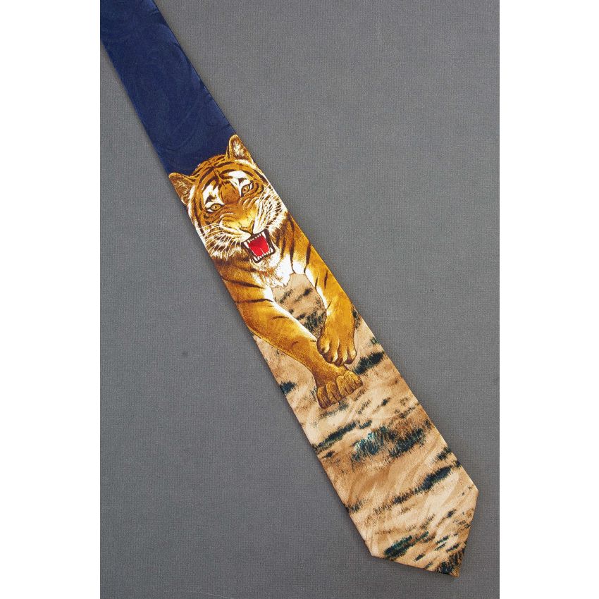 A Wild Tiger Charging & Pouncing on You Tie
