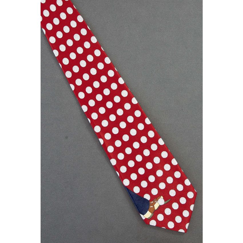 Golfer Playing the Foot Wedge - Golfing Necktie