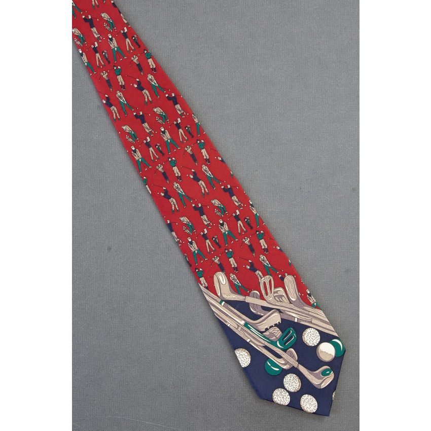 Golf Collage - Pierre Cardin Silk Necktie