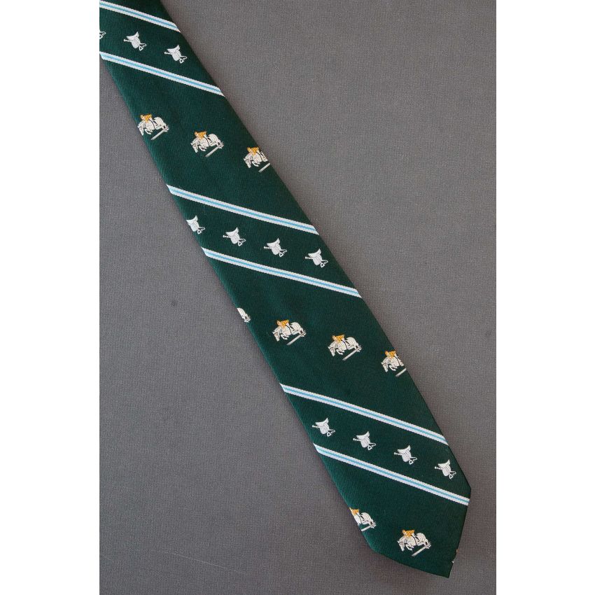 Saddles & Jumpers on Horse - Green Stripe Tie
