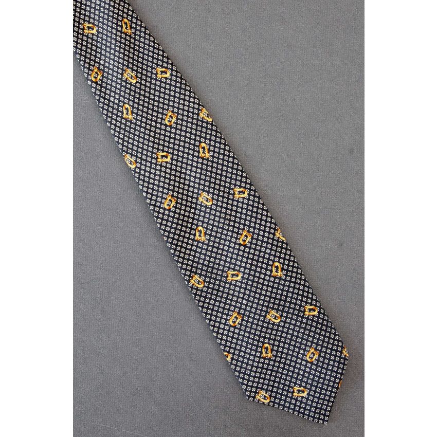 U-Bolt Shackle Allover - Men's Black Necktie
