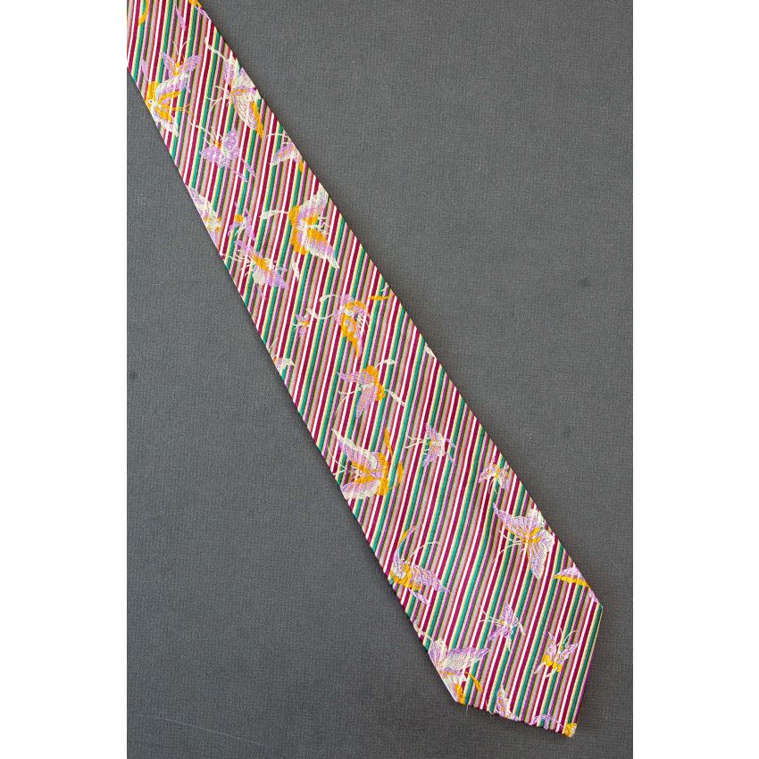 Butterflies & Stripes - Extra Long Neck Tie