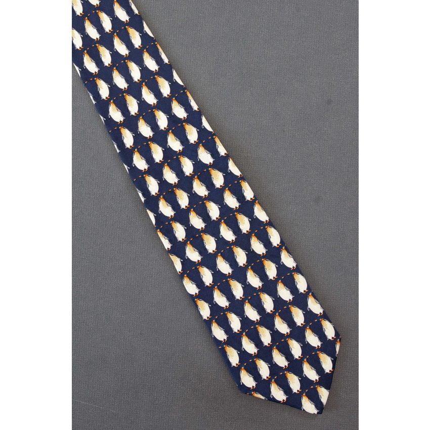 Penguins Two by Two - Navy Silk Tie Rack Tie