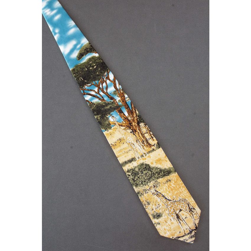 Two Giraffes in the African Wild - Necktie