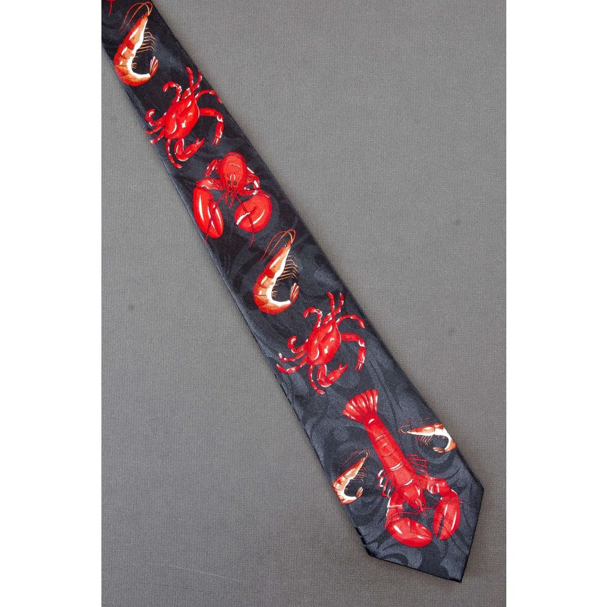 Crab, Lobster & Shrimp - Ocean Food Necktie