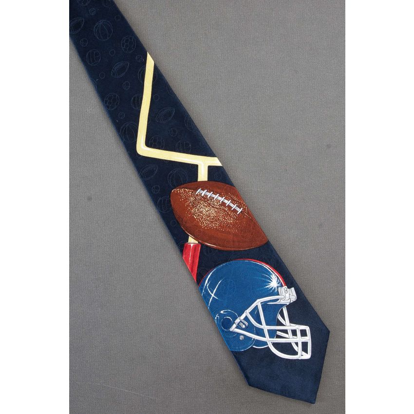 Helmet, Football & Goal Post - Evan Picone Tie