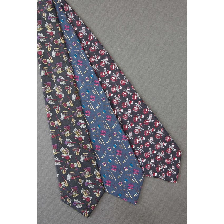 3 For $25 - Various Music Instruments Neckties