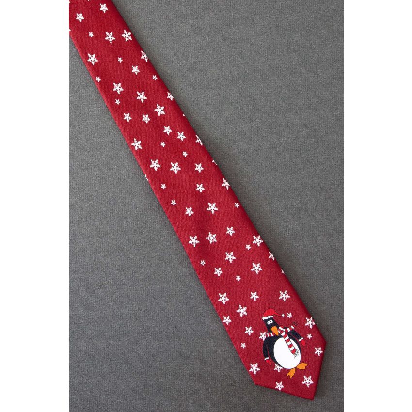 Bundled Up Penguin - Snowing Holiday Necktie