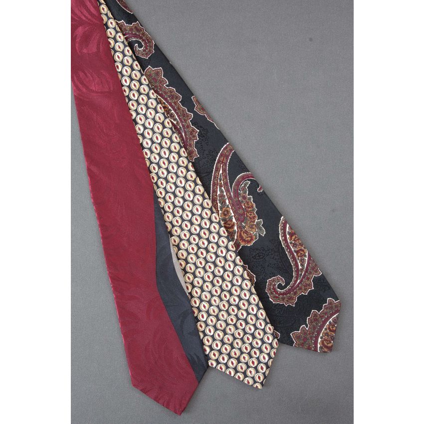 3 For $25 - Red & Black Silk Robert Talbott Ties