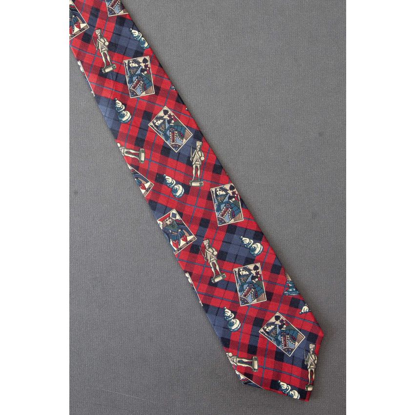 Chess Pieces & Playing Cards - Game Necktie