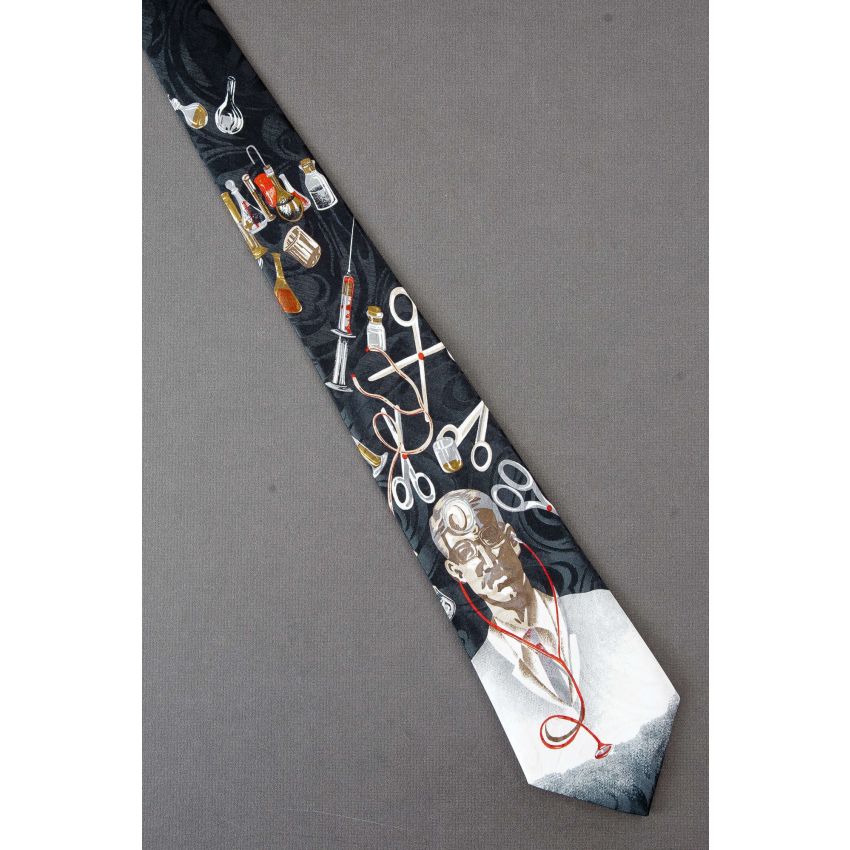 Doctor With Stethoscope & Medical Instruments Tie