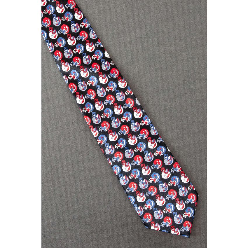 Red, White & Blue Football Helmets Tie